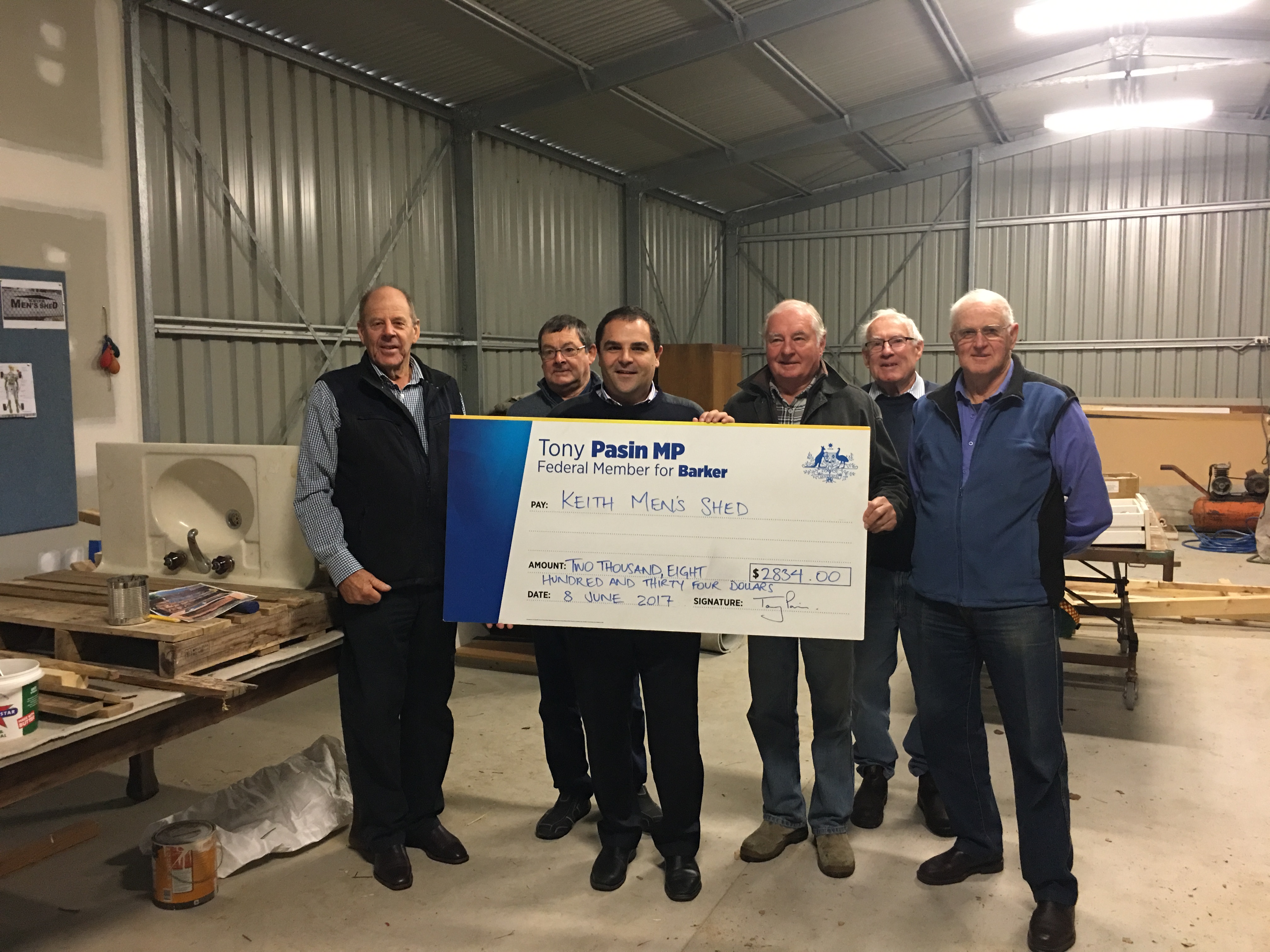 New funding grant for Keith Men’s Shed