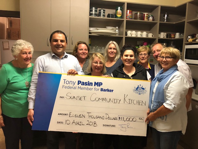 Pasin secures funding for sunset community kitchen