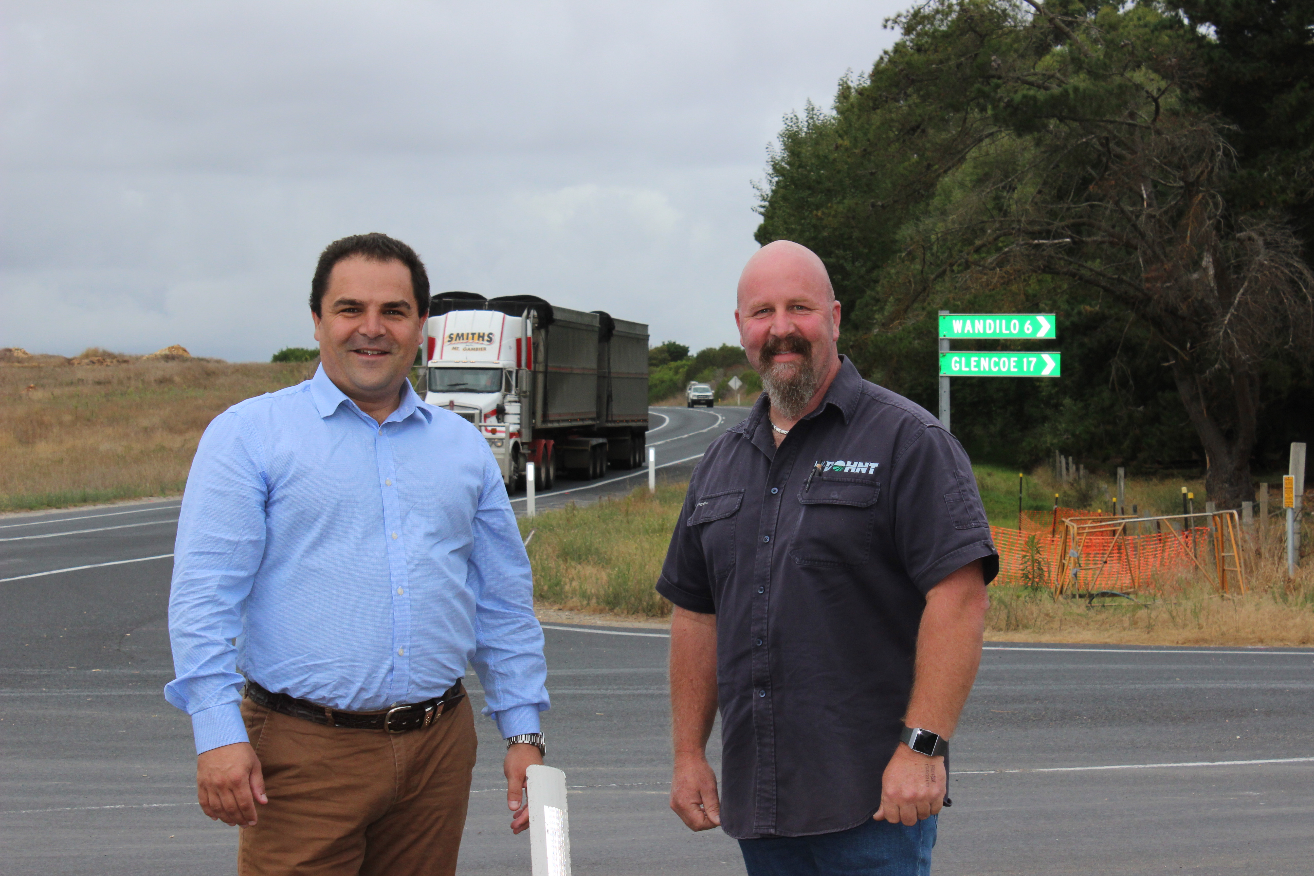 Safer Riddoch Highway on the way near Mount Gambier