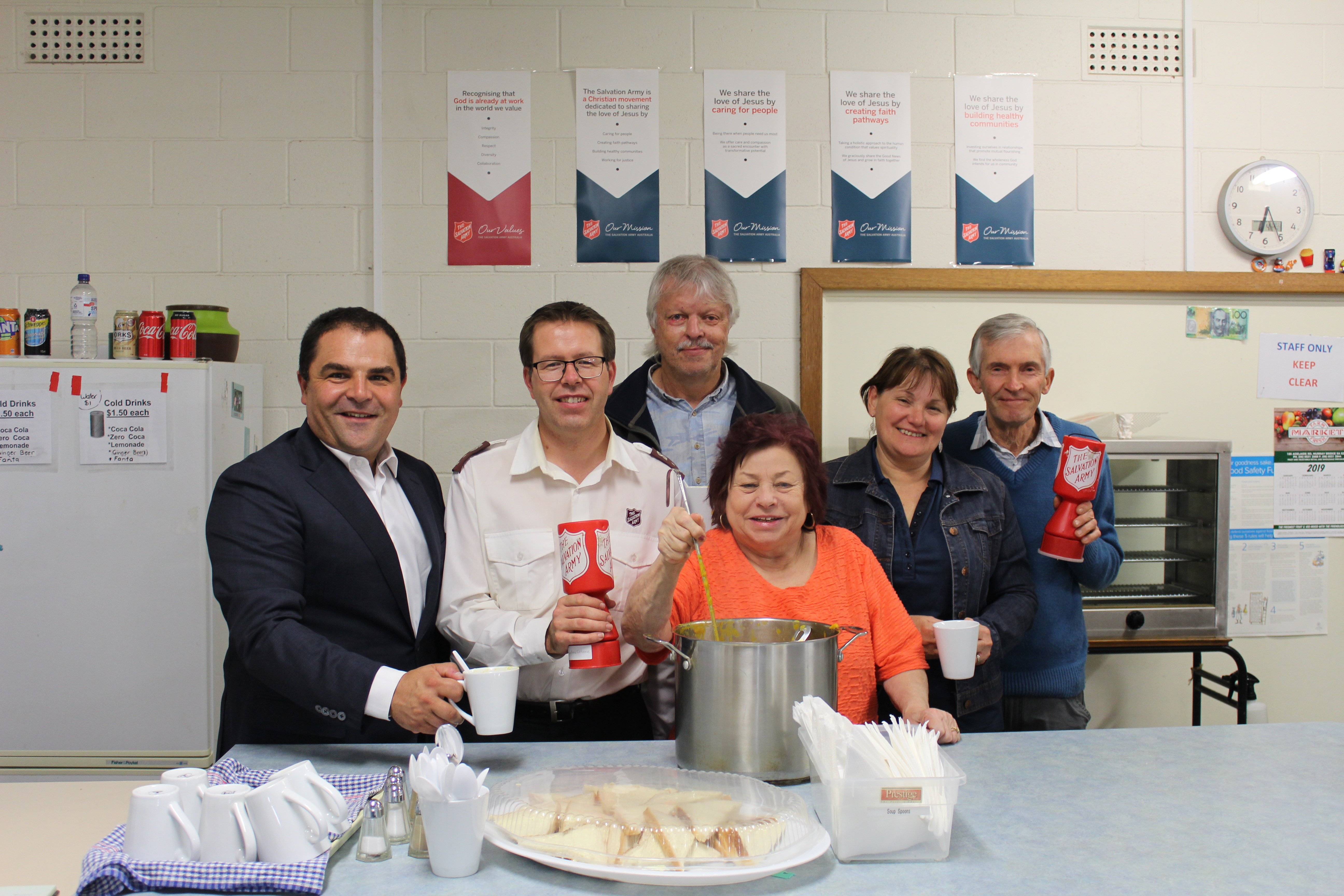 PASIN GETS BEHIND THE SALVATION ARMY RED SHIELD APPEAL
