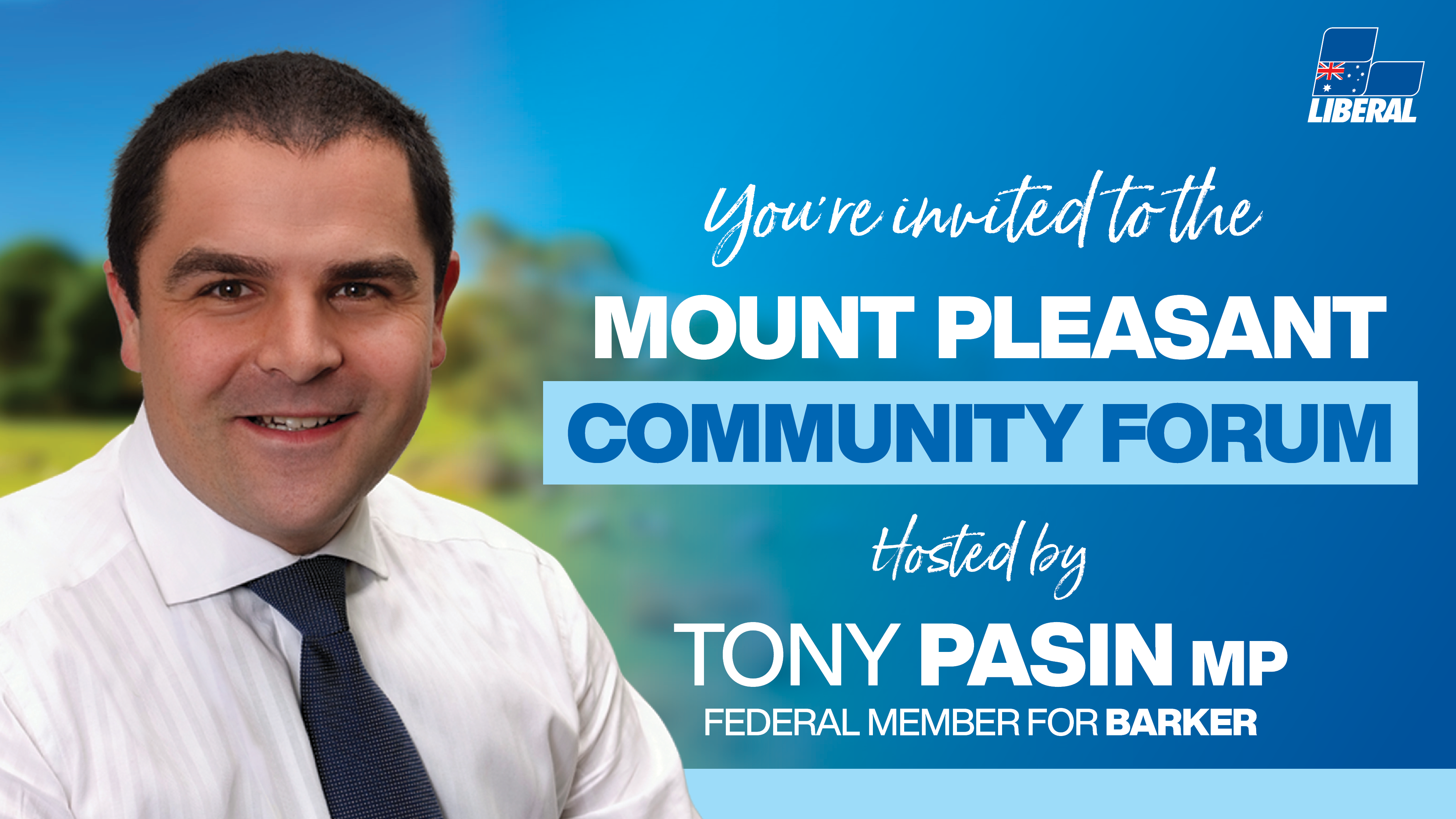 PASIN TO HOST COMMUNITY MEETING IN MOUNT PLEASANT