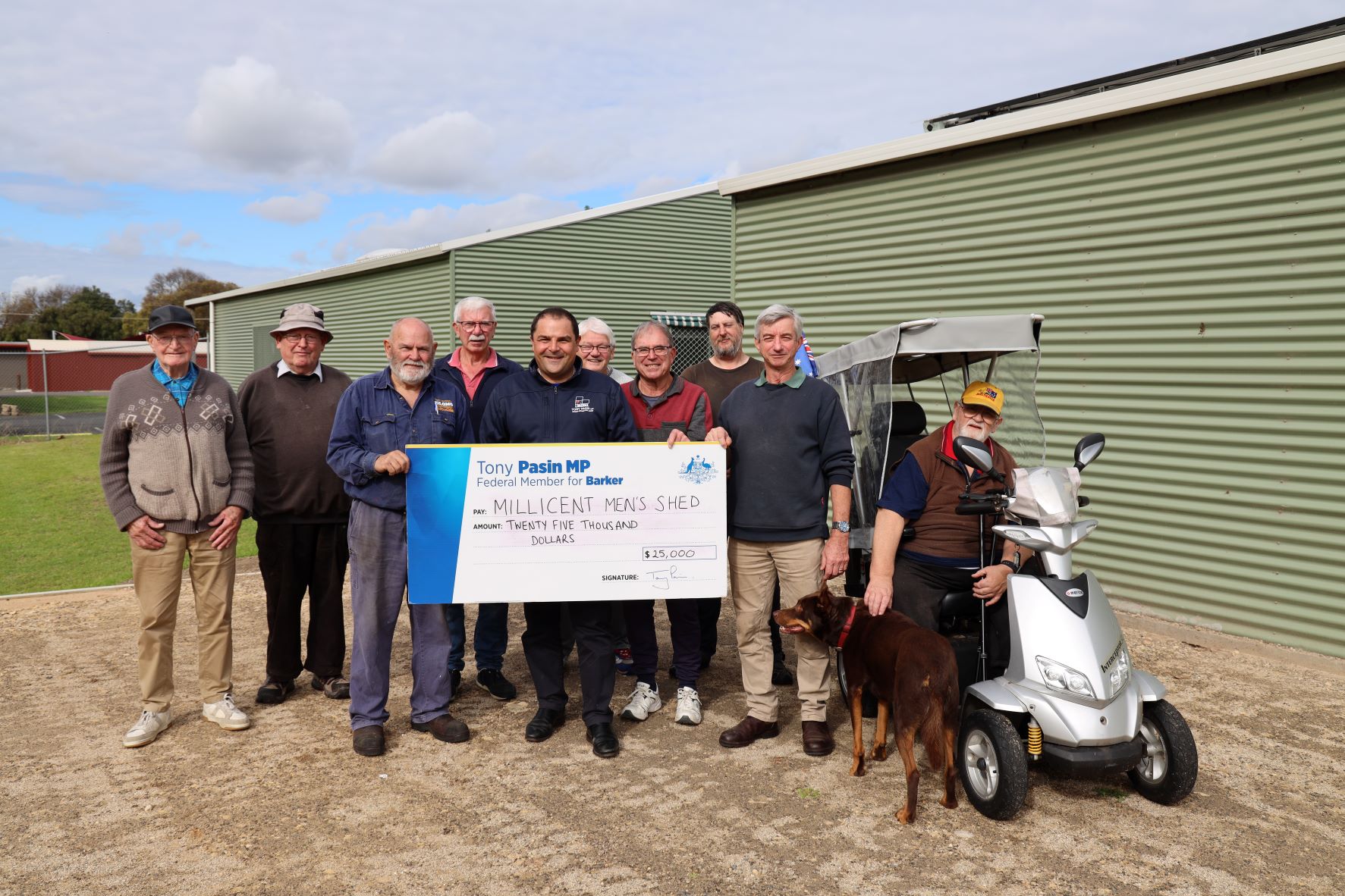 PASIN SUPPORTS MILLICENT MENS SHED