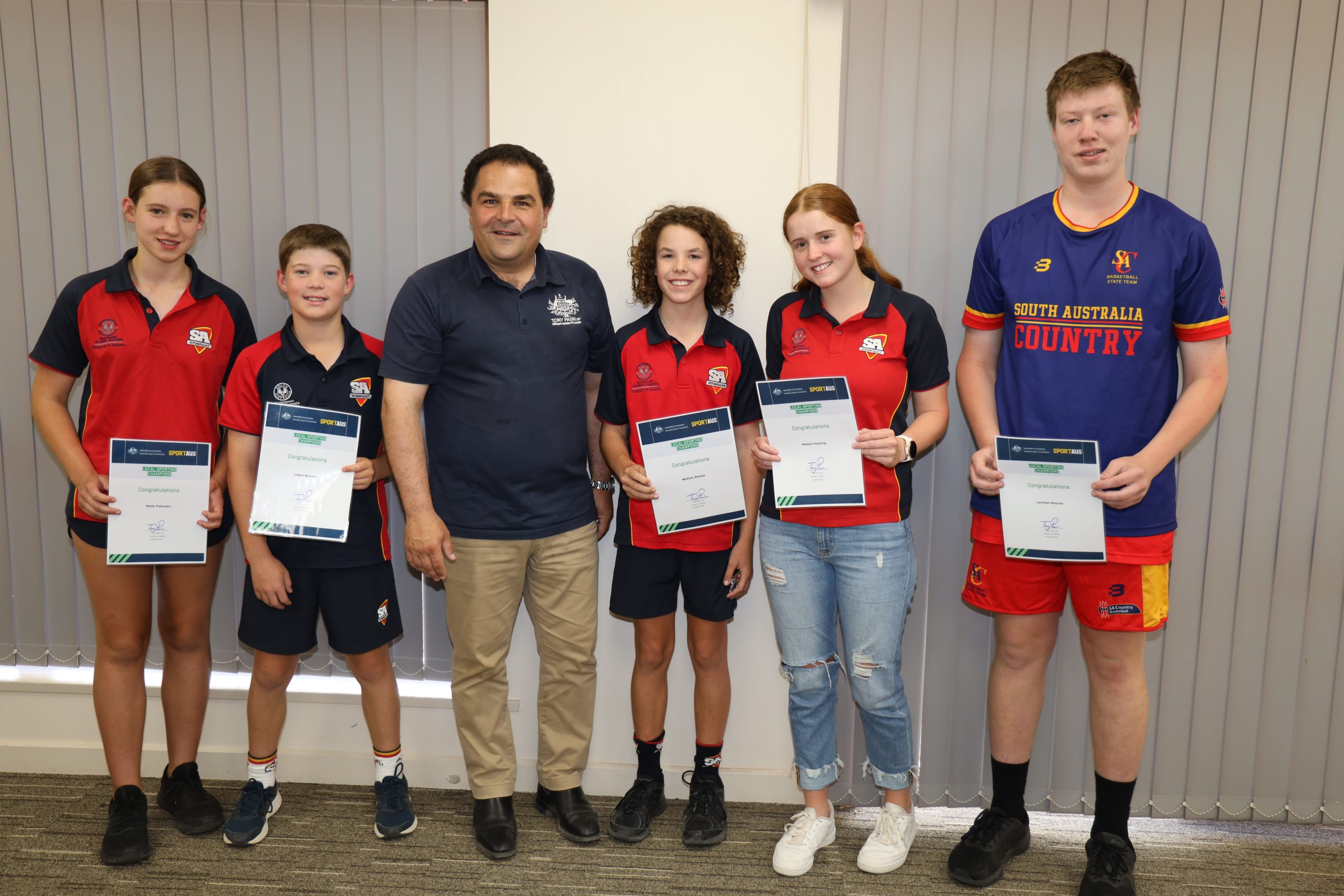 PASIN PRESENTS LOCAL SPORTING CHAMPIONS GRANTS TO  BARKER STUDENTS